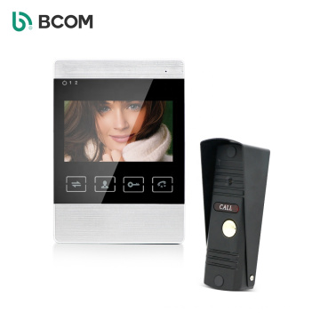 Bcom smart security system 4 wired visual doorbell system 4.3 inch video door bell camera